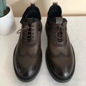 New Jepsen Gord Enrich Life Dark Brown Leather Oxford Loafers Men’s 9.5